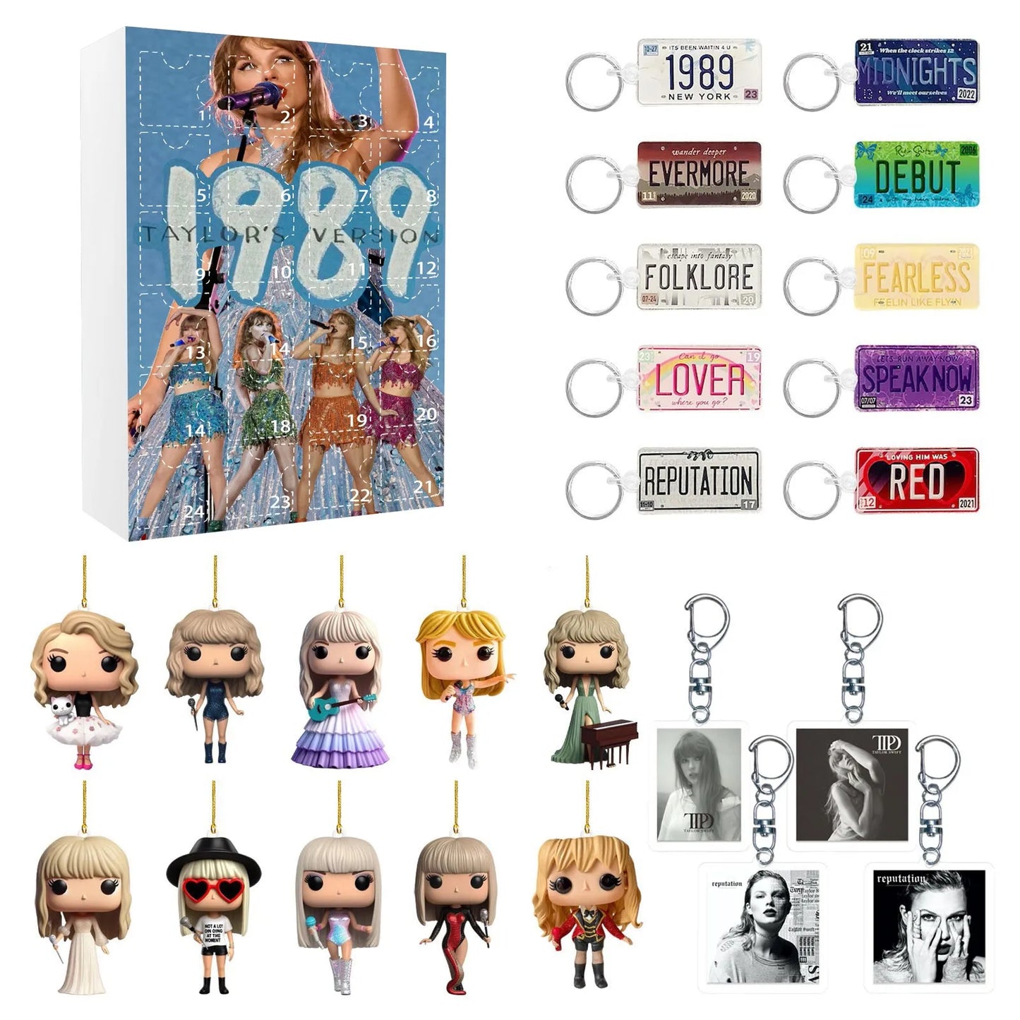 Norvo | DecoJoy Adventskalender – 24-dagers kalender med juledekorasjoner & gjenbrukbart design