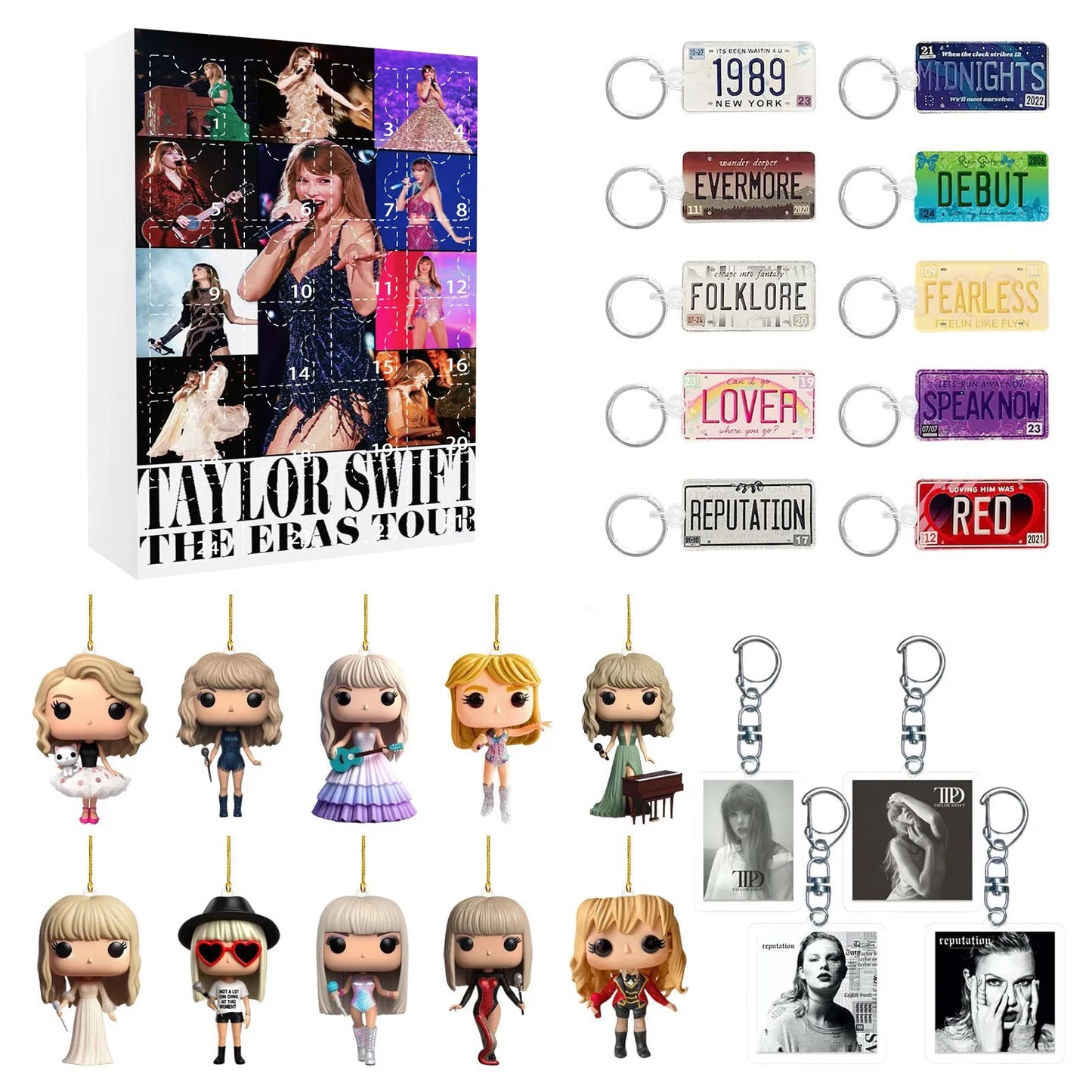 Norvo | DecoJoy Adventskalender – 24-dagers kalender med juledekorasjoner & gjenbrukbart design