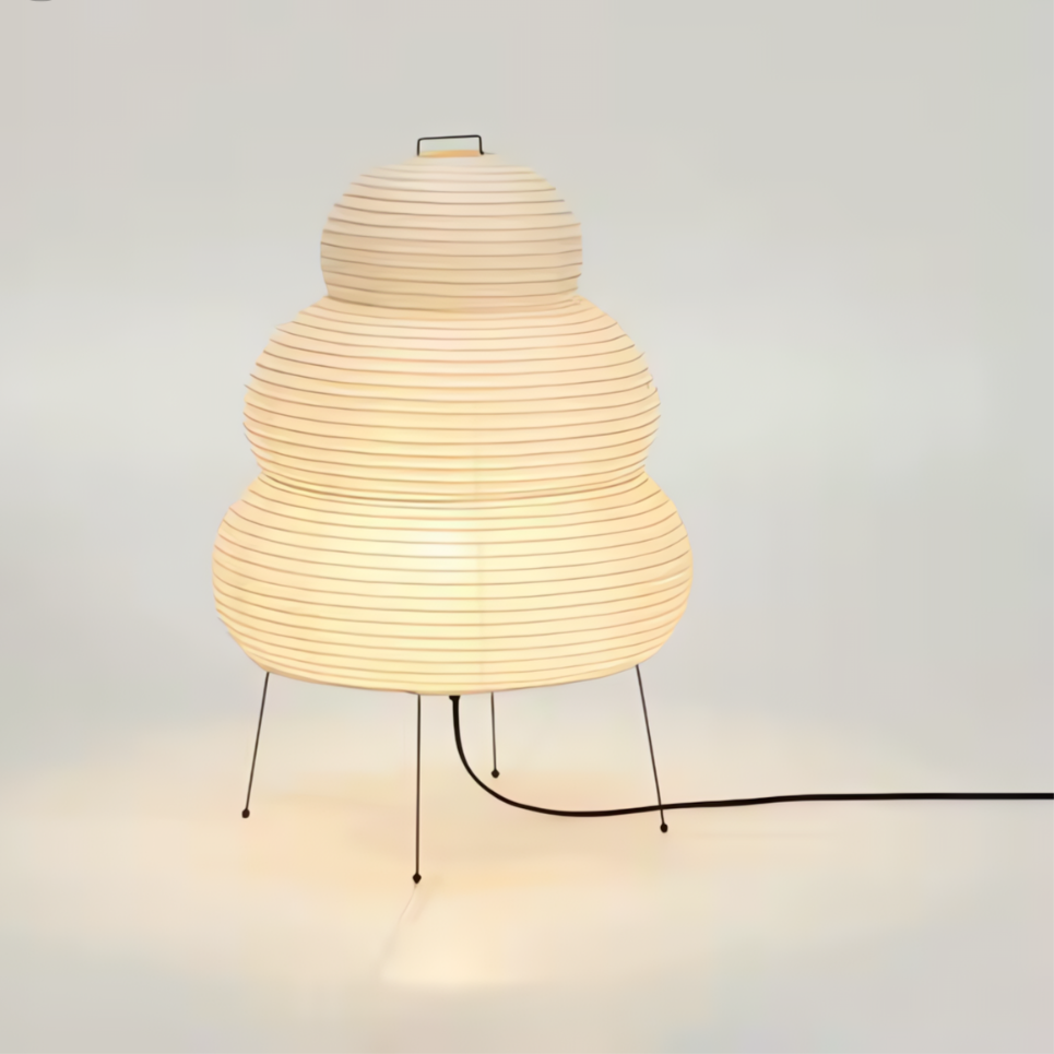 Norvo | Zen Gulvamp – Japansk Wabi-Sabi Stil med 3-modus Dimmbar LED Lys