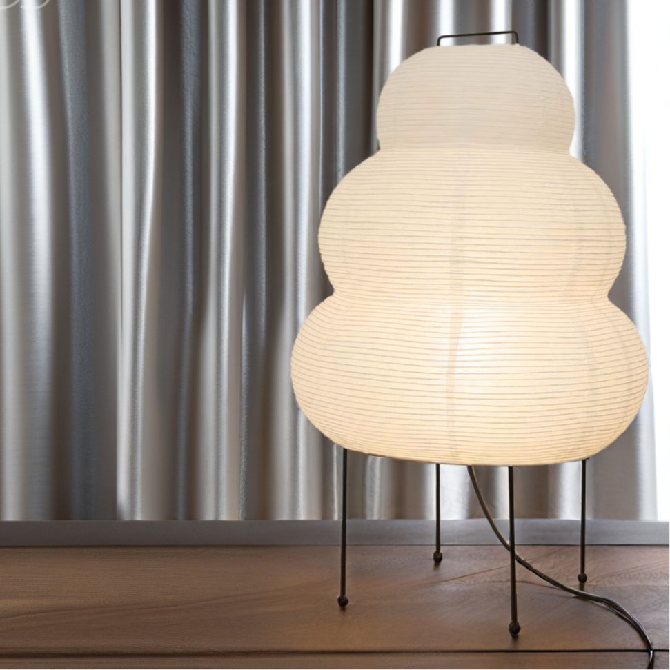 Norvo | Zen Gulvamp – Japansk Wabi-Sabi Stil med 3-modus Dimmbar LED Lys