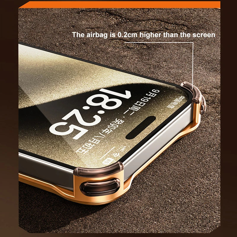 Norvo | Rammefri Metall Spor Bumper iPhone Deksel