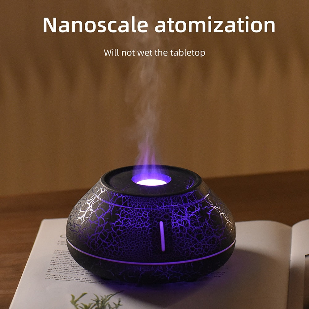 Norvo | Luftfukter sprekk vulkan flamme essensiell olje diffuser ultra ...