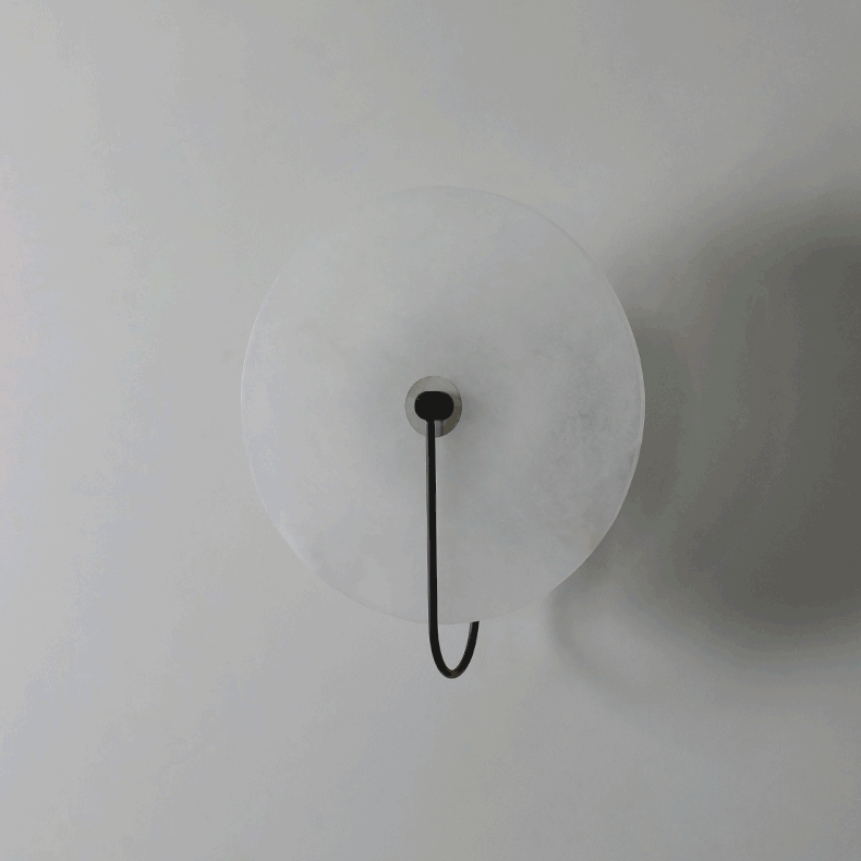 Norvo | Hvit Alabaster Vegglampe