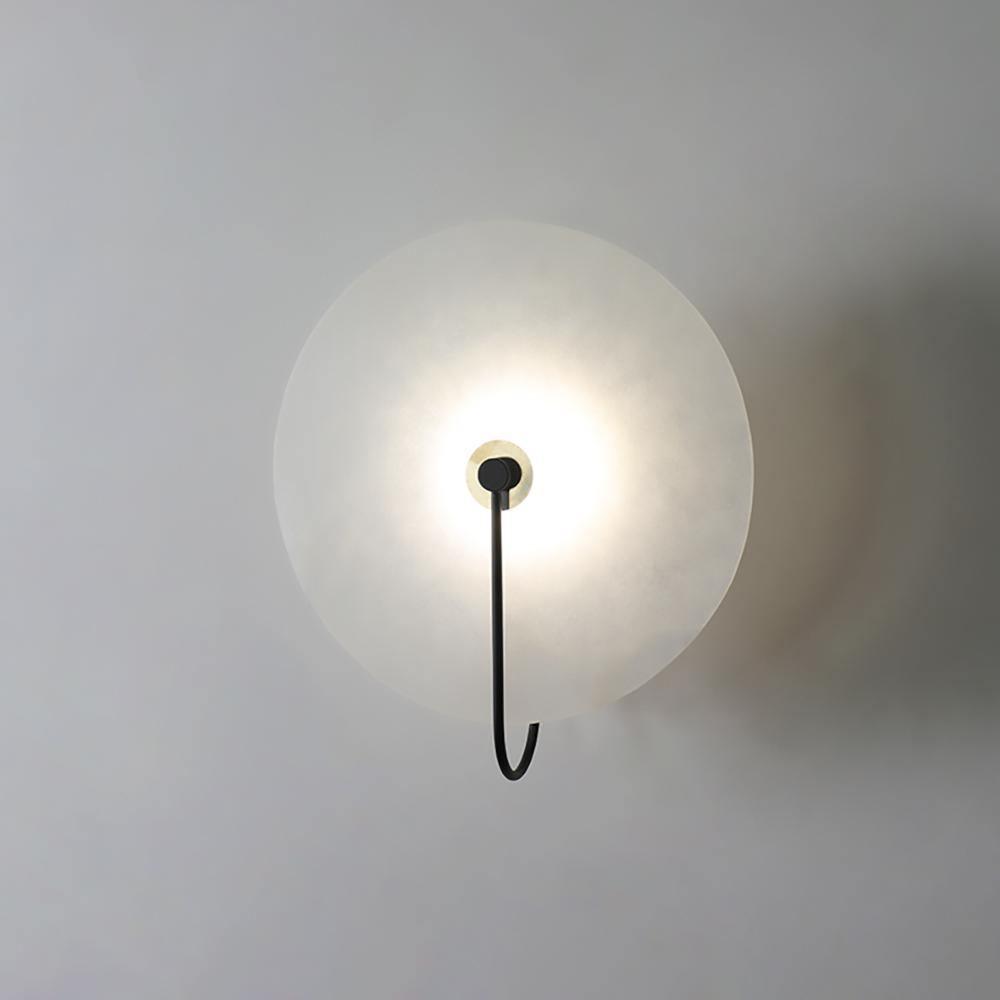 Norvo | Hvit Alabaster Vegglampe