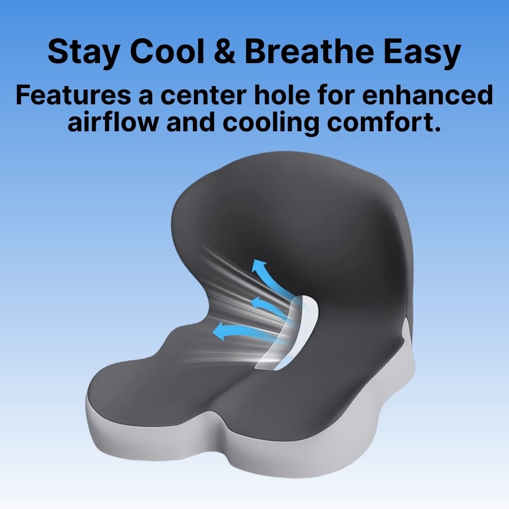 Norvo | Alt-i-ett ortopedisk minneskum sete - pute sete og ryggpute for smertelindring og komfort