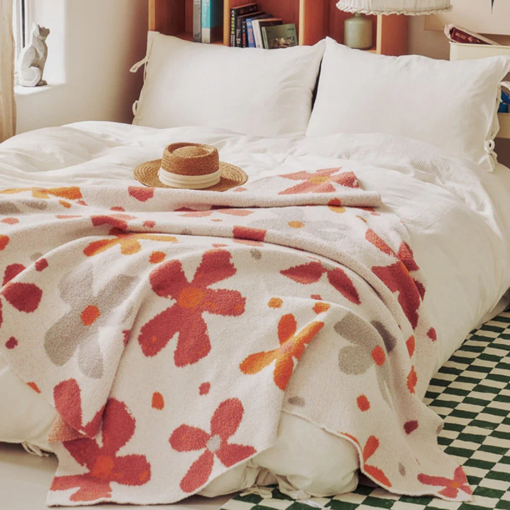 Norvo | Alvian Floral Myk Strikket Teppet