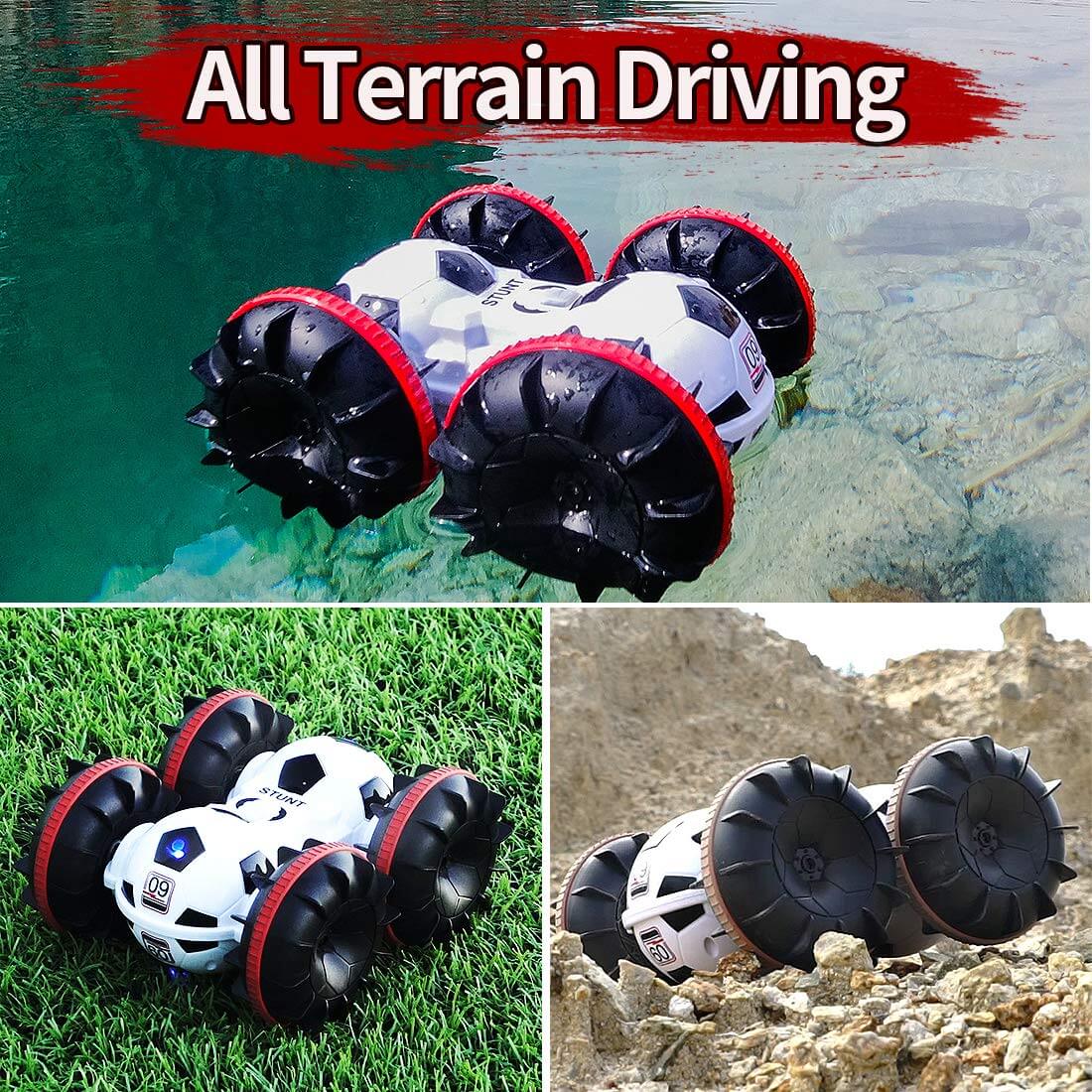 Norvo | Amfibisk Fjernstyrt Bil, Alt-Terreng Fotball, Fjernstyrt Båt, Bassengleketøy, Gave til Gutter og Jenter