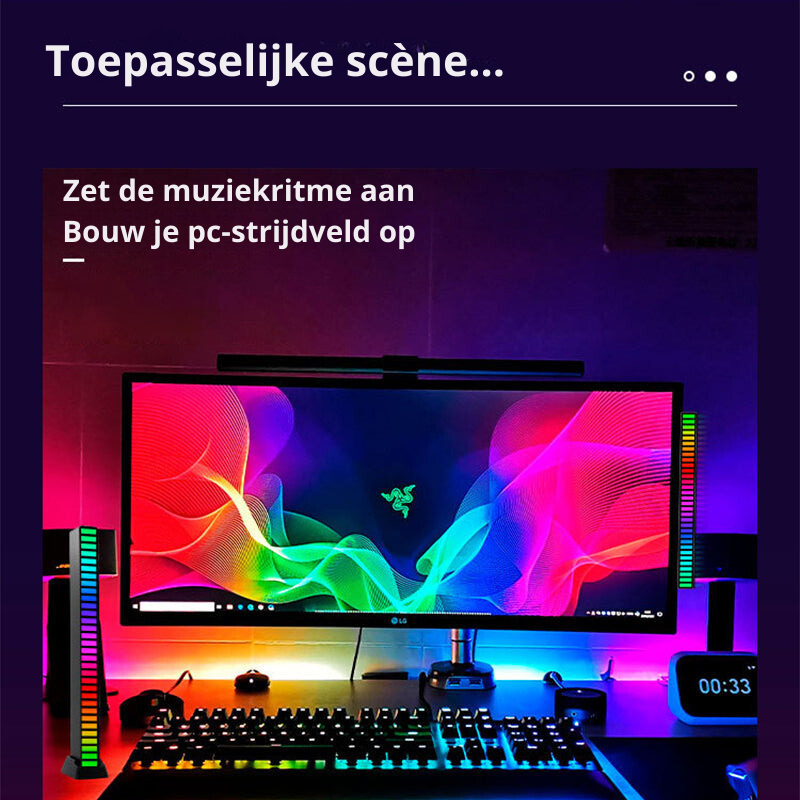 Norvo | Smart Lydaktivert RGB Lyslist | Musikk Synk LED Ambient Belysning