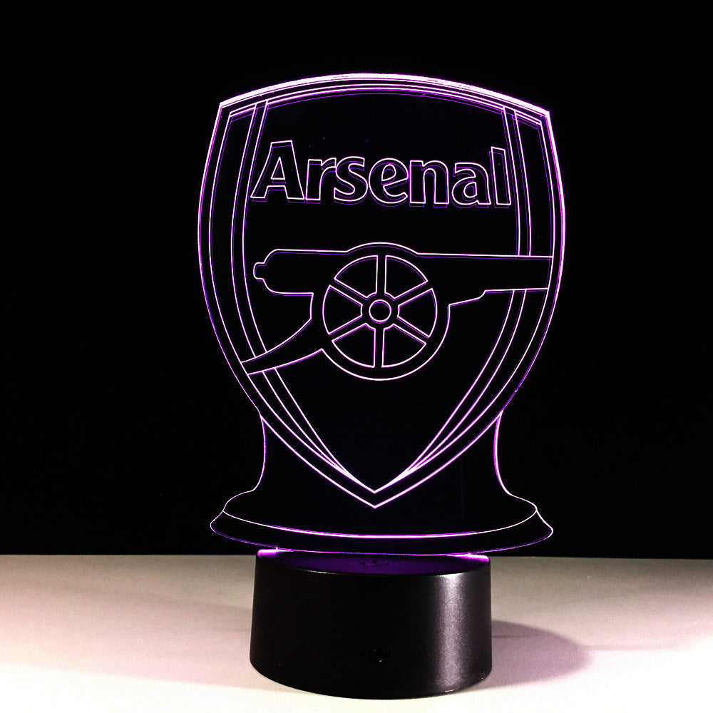Norvo | Fotball Arsenal 3D Optisk Illusjonslampe