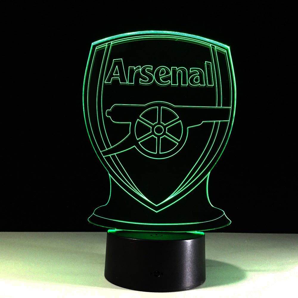 Norvo | Fotball Arsenal 3D Optisk Illusjonslampe