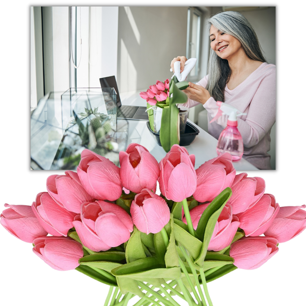 Kunstige tulipanblomster (10 stk)