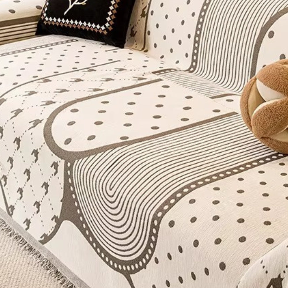 Norvo | Asymmetrisk Blob Chenille Sofa Cover