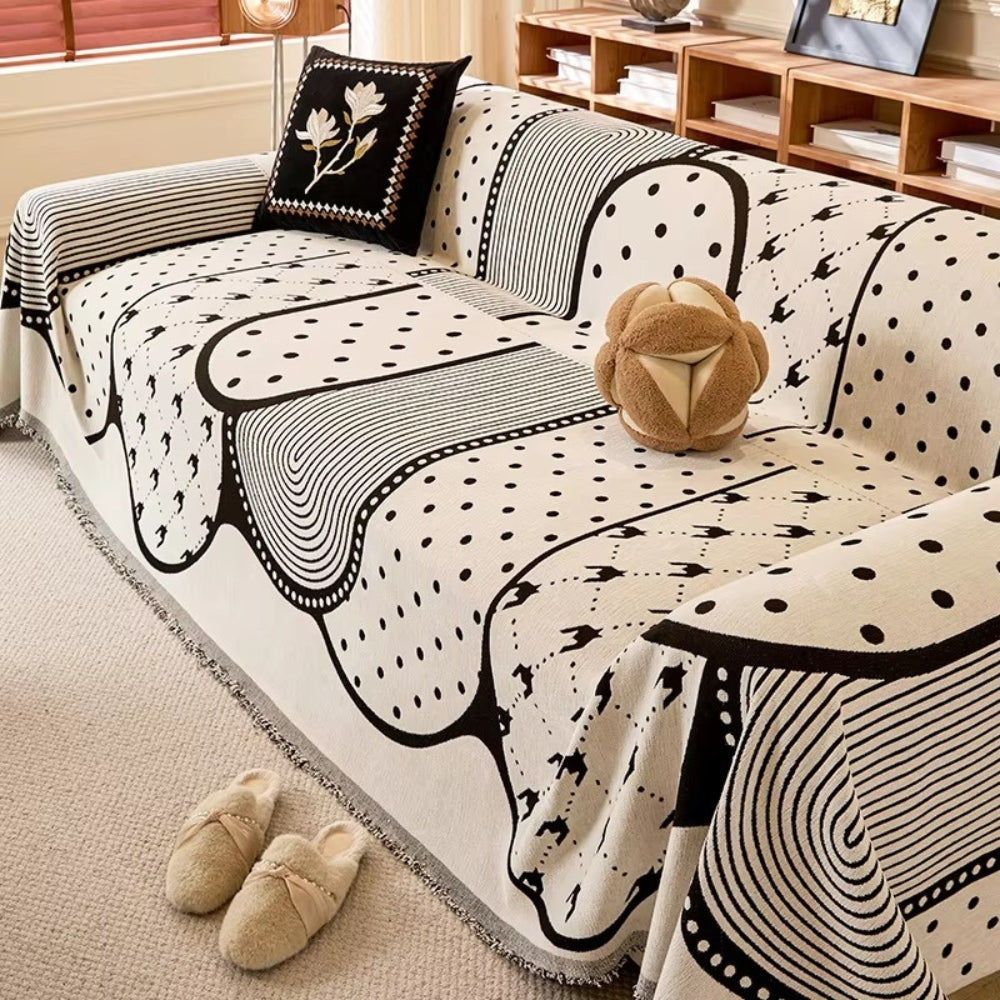 Norvo | Asymmetrisk Blob Chenille Sofa Cover