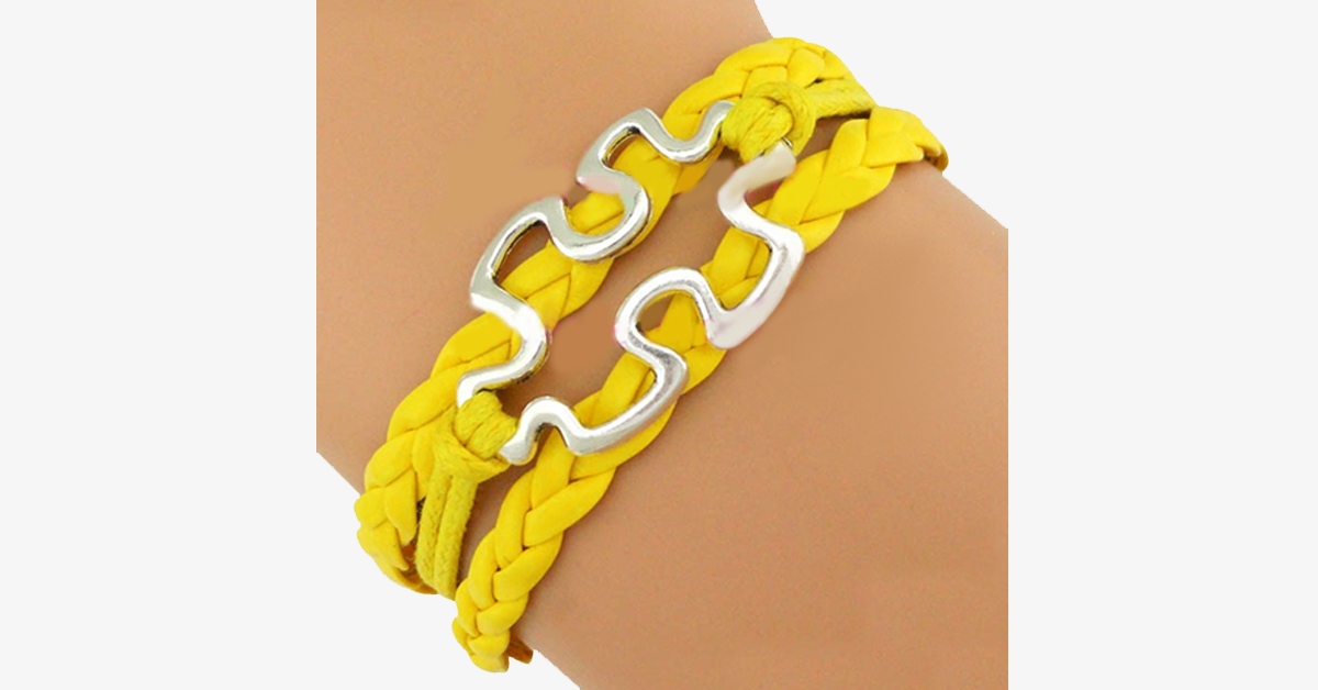 Norvo | Autisme Bevissthet Puslespillbrikke Armbånd