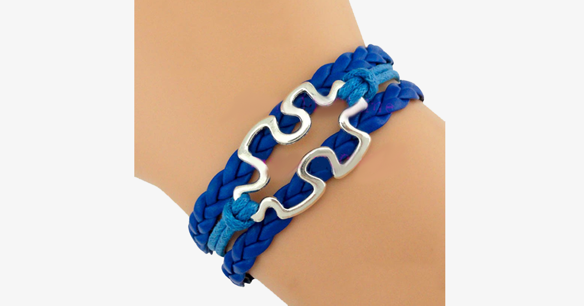 Norvo | Autisme Bevissthet Puslespillbrikke Armbånd