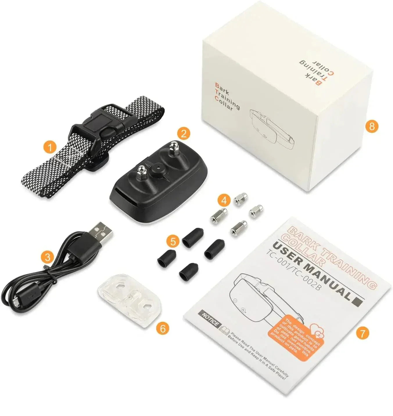 Norvo | Automatisk No-Bark Hundehalsbånd – Oppladbart Vanntett Anti-Barking Treninghalsbånd for Alle Raser