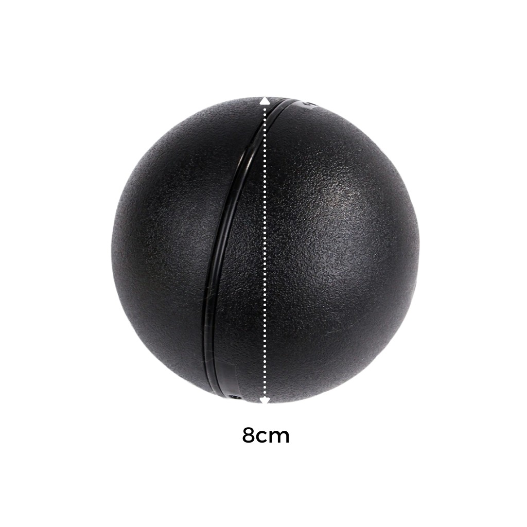 Automatisk rullende ball til hund, med utskiftbare trekk