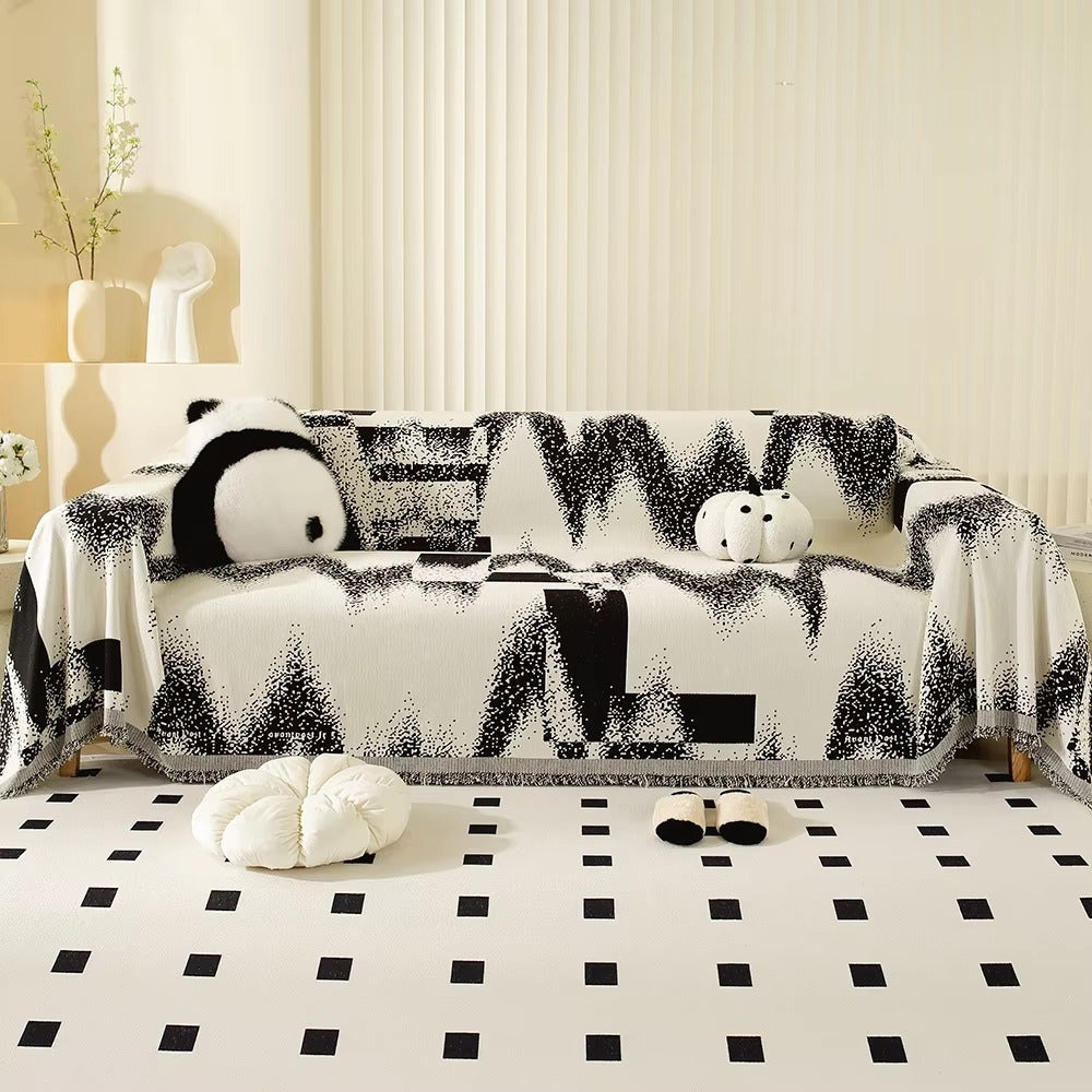 Norvo | Avant-Garde Abstract Chenille Sofa Cover