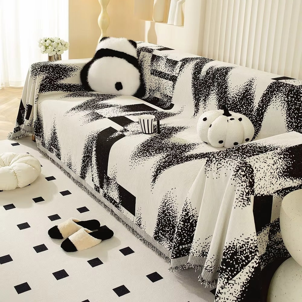 Norvo | Avant-Garde Abstract Chenille Sofa Cover