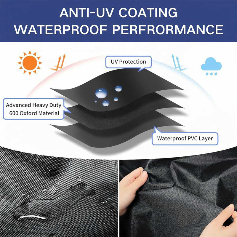 Norvo | Rund Vanntett Møbelbeskyttelse til Hage | Tung-duty, UV-bestandig & Justerbar for Utendørsbord og Stoler