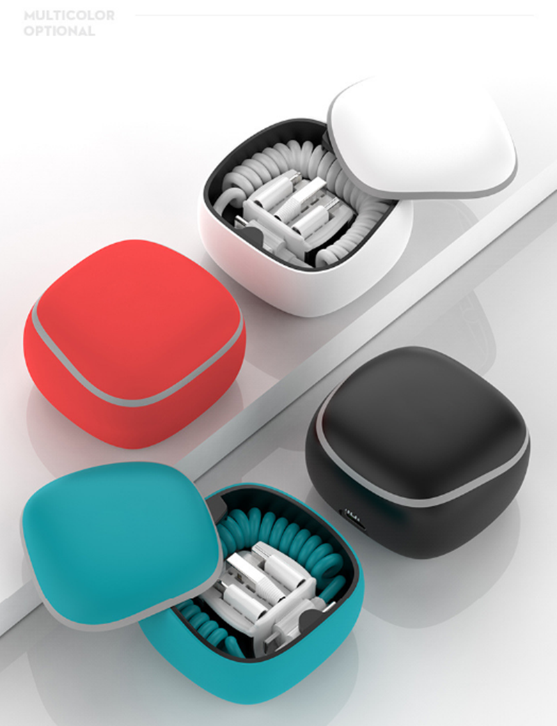 Norvo | Alt-i-ett vårkabel power bank Type-c Android lightning lagringsboks Nødhjelp mini power bank