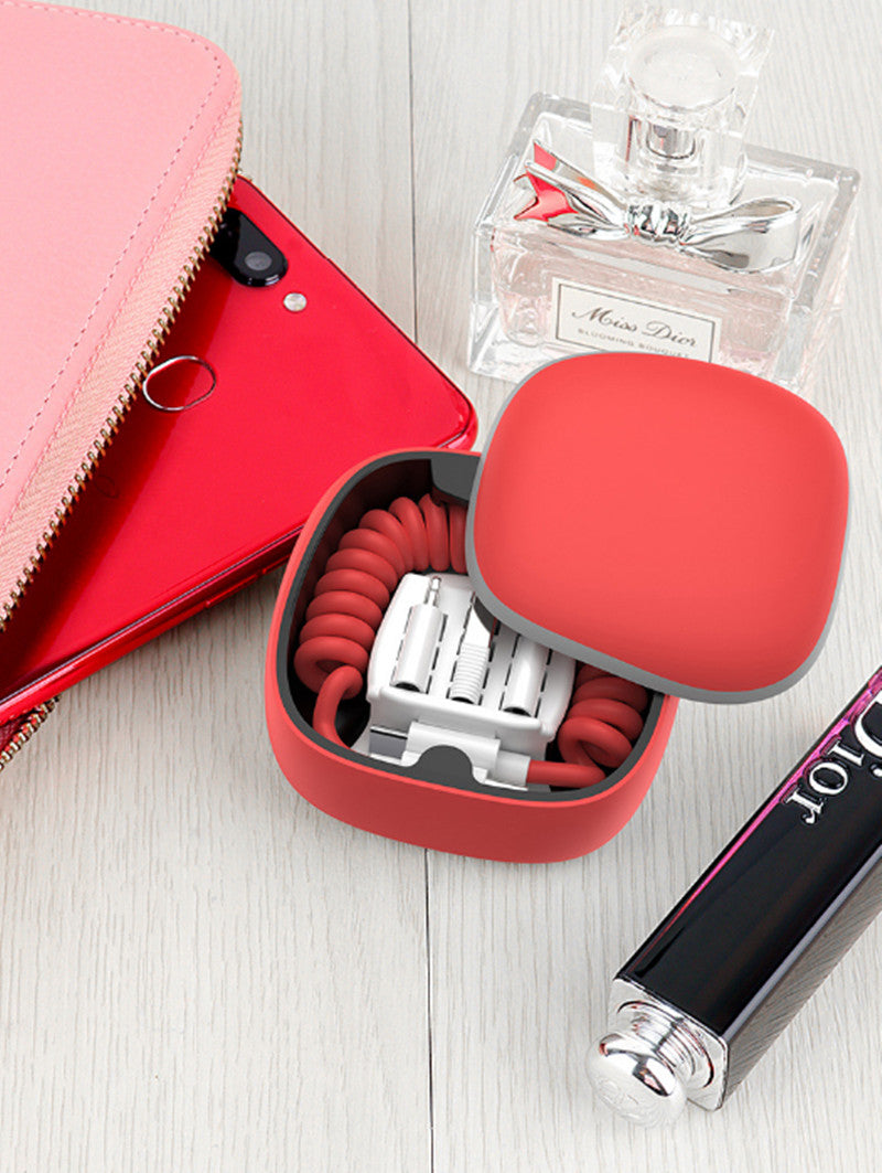 Norvo | Alt-i-ett vårkabel power bank Type-c Android lightning lagringsboks Nødhjelp mini power bank