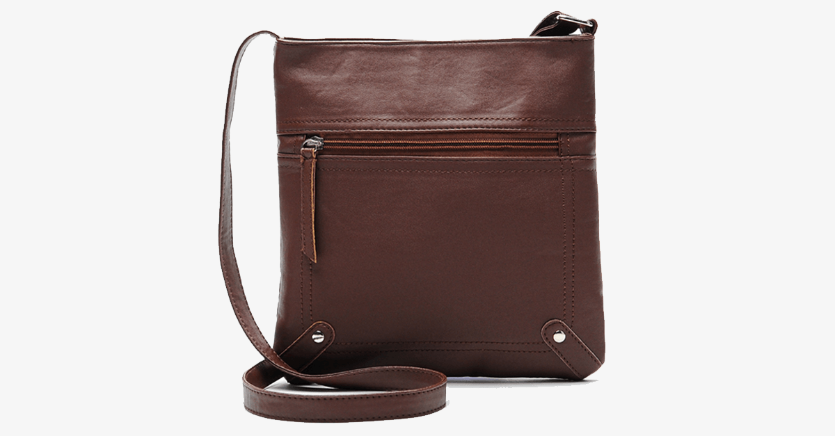 Norvo | Crossbody Messenger Bag - Laget av PU-lær - Høy kvalitet - Multifunksjonelle vesker