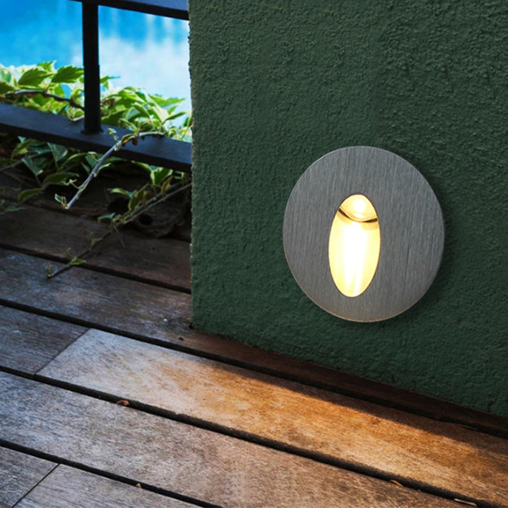 Norvo | Moderne Art Deco Rund Firkan Aluminium Vanntett LED Vegglys for Gangene