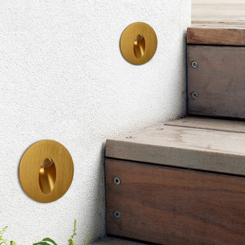 Norvo | Moderne Art Deco Rund Firkan Aluminium Vanntett LED Vegglys for Gangene