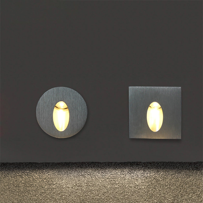 Norvo | Moderne Art Deco Rund Firkan Aluminium Vanntett LED Vegglys for Gangene