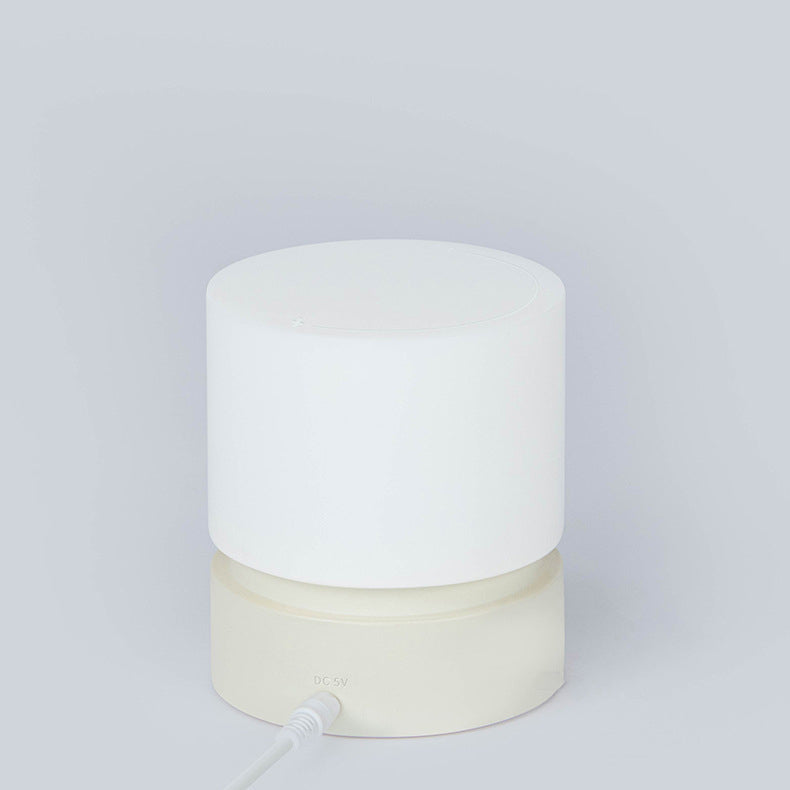 Norvo | Moderne nordisk timer oppladbar ABS HIPS silikon sylinder LED bordlampe nattlys for natbordet