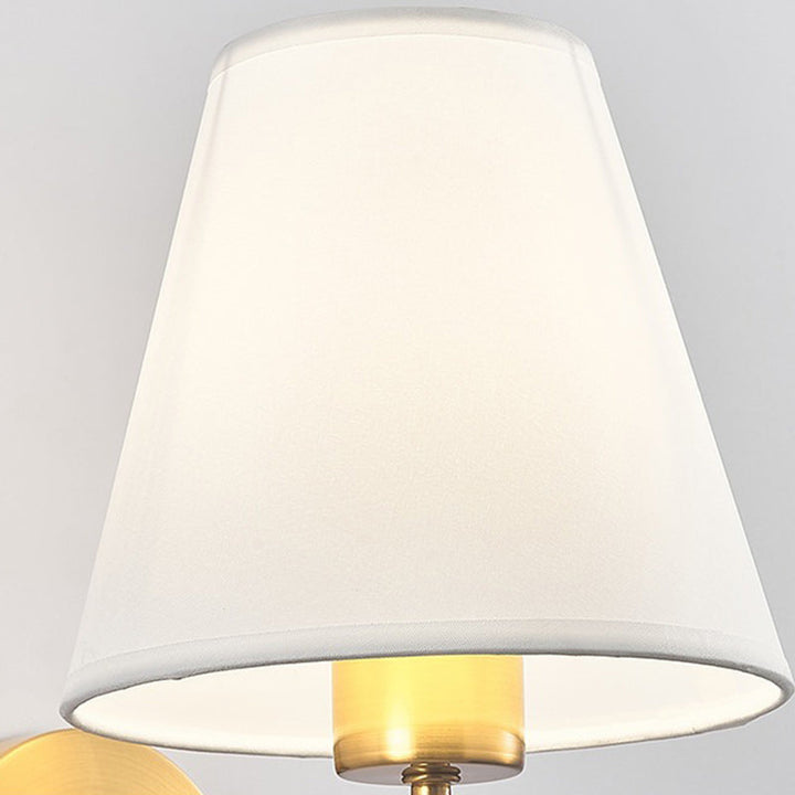 Norvo | Moderne Nordisk Rund Bøyd Stang Jern Tøy Nyttelys 1-Lykt Vegglampe for Stue