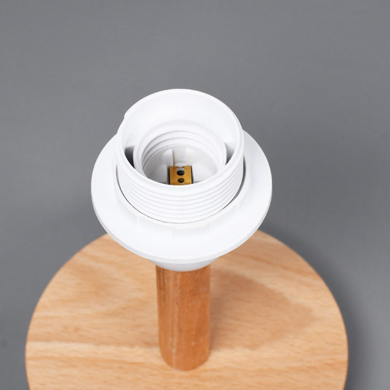 Norvo | Tradisjonell japansk sylinder trestoff 1-lamps bordlampe for stuen