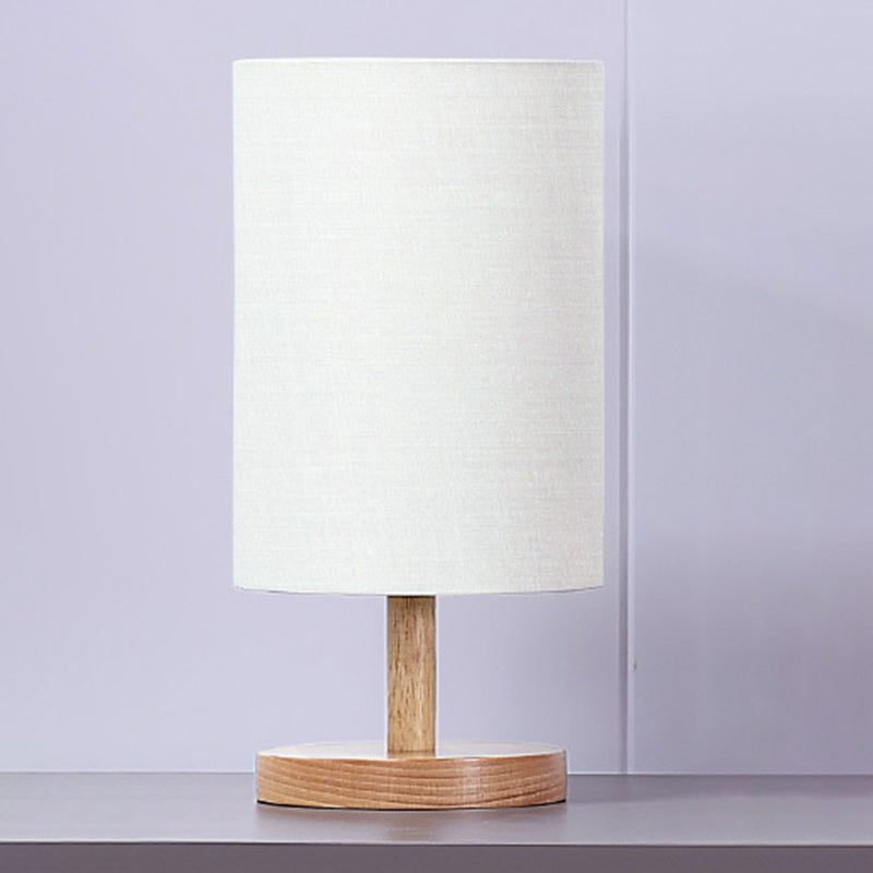 Norvo | Tradisjonell japansk sylinder trestoff 1-lamps bordlampe for stuen