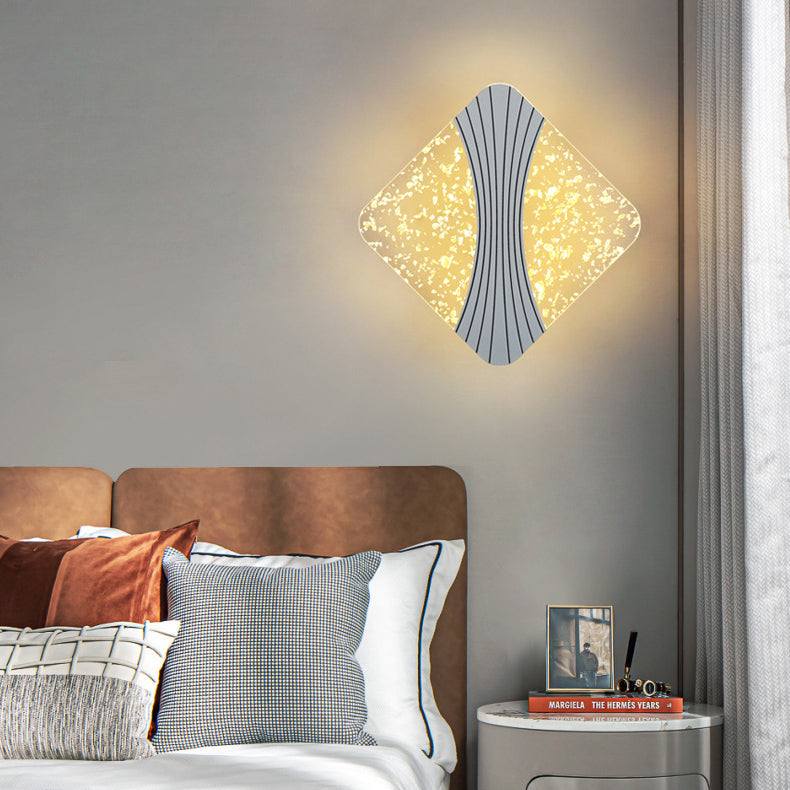 Norvo | Moderne Luksus Rund Firkantet Maskinvare Akryl LED Vegglampe for Stue