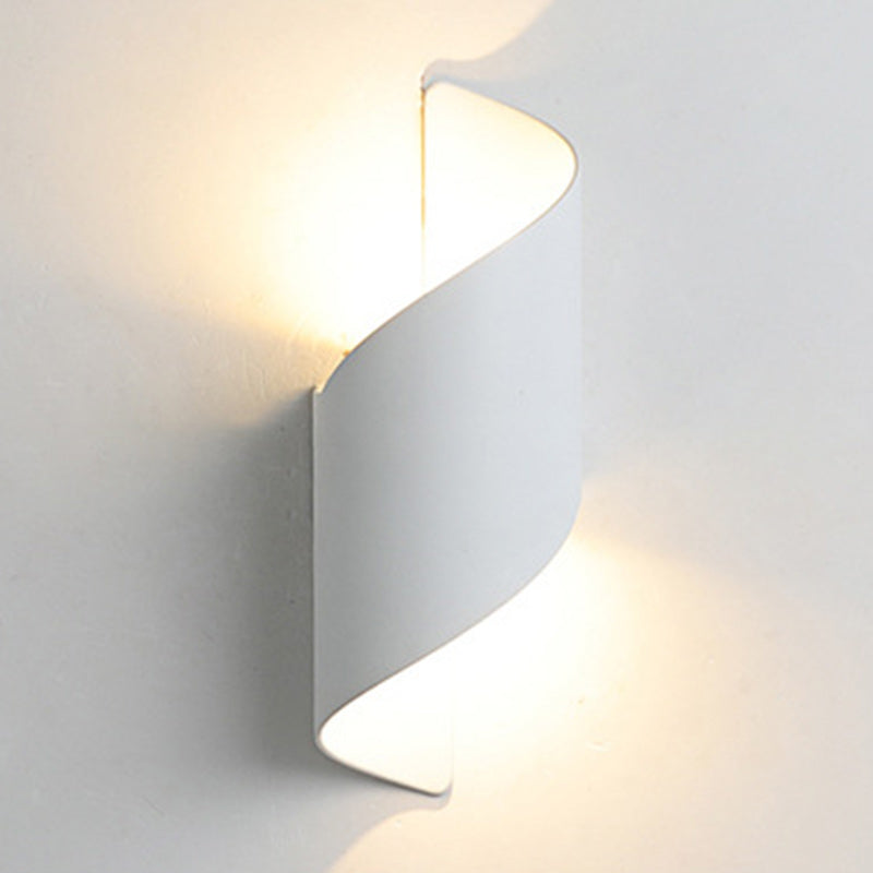 Norvo | Moderne Minimalistisk Vanntett Spiral Aluminiums Akryl LED Vegglampe for Soverom