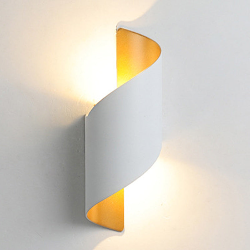 Norvo | Moderne Minimalistisk Vanntett Spiral Aluminiums Akryl LED Vegglampe for Soverom
