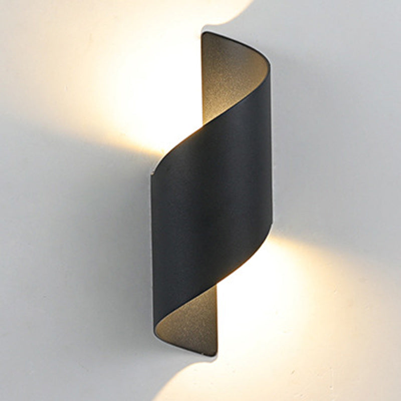 Norvo | Moderne Minimalistisk Vanntett Spiral Aluminiums Akryl LED Vegglampe for Soverom