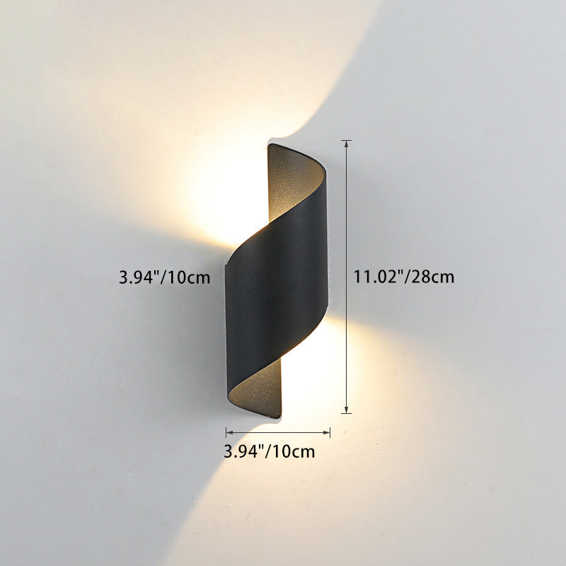 Norvo | Moderne Minimalistisk Vanntett Spiral Aluminiums Akryl LED Vegglampe for Soverom
