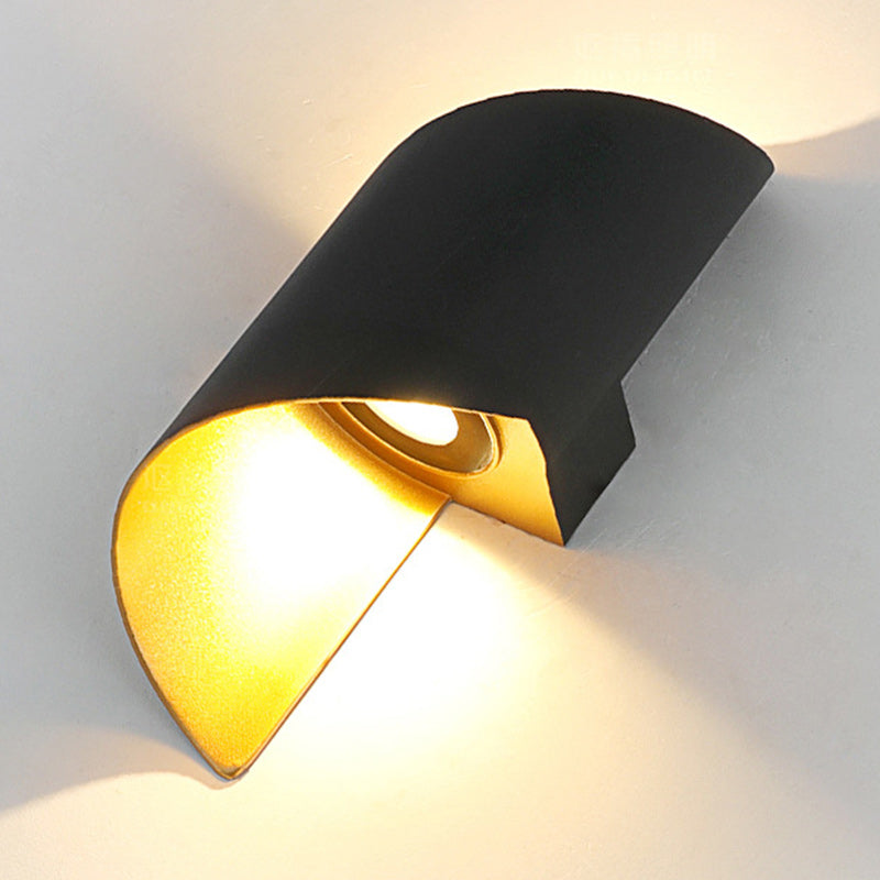 Norvo | Moderne Minimalistisk Vanntett Spiral Aluminiums Akryl LED Vegglampe for Soverom