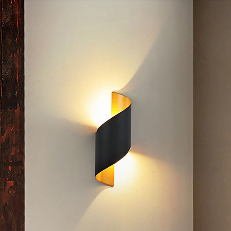 Norvo | Moderne Minimalistisk Vanntett Spiral Aluminiums Akryl LED Vegglampe for Soverom