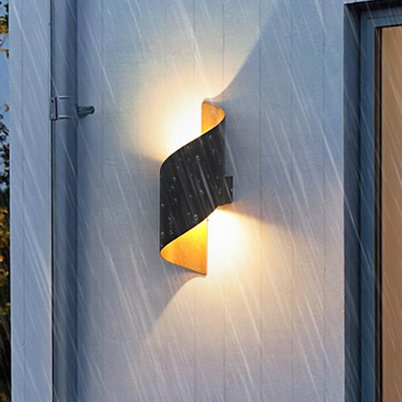 Norvo | Moderne Minimalistisk Vanntett Spiral Aluminiums Akryl LED Vegglampe for Soverom