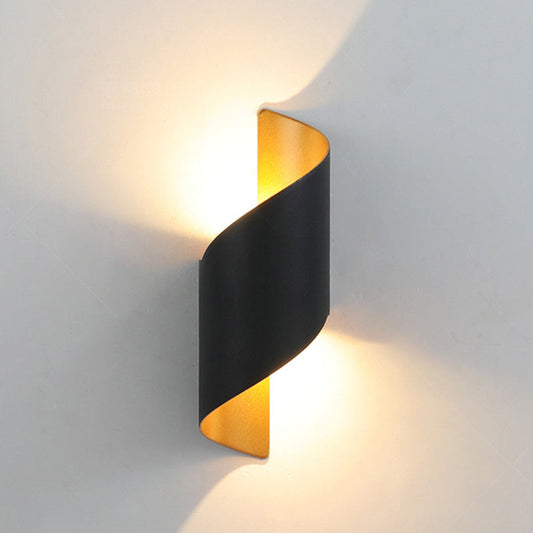 Norvo | Moderne Minimalistisk Vanntett Spiral Aluminiums Akryl LED Vegglampe for Soverom