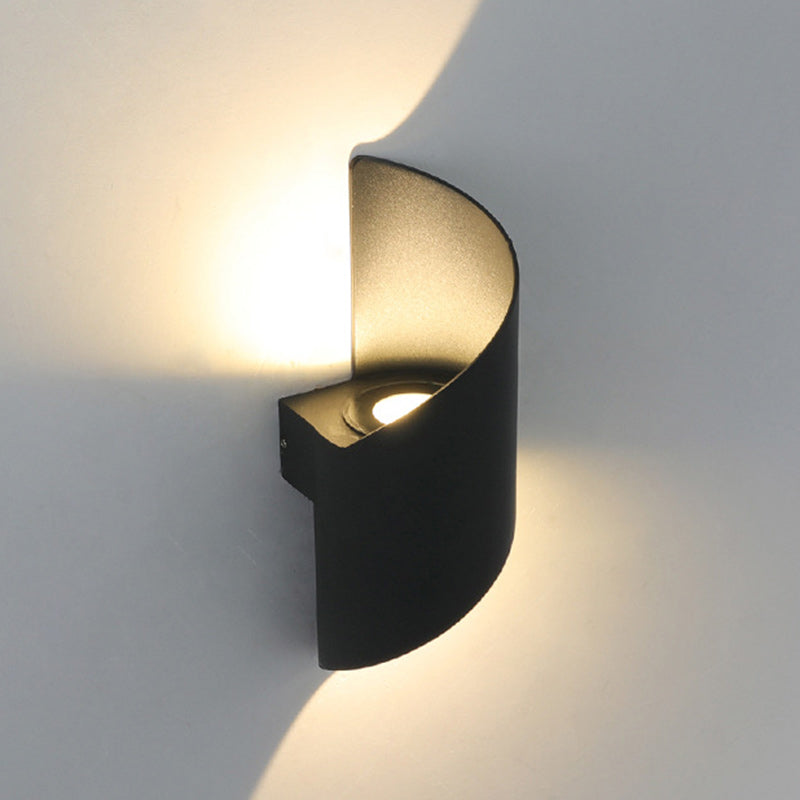 Norvo | Moderne Minimalistisk Vanntett Spiral Aluminiums Akryl LED Vegglampe for Soverom