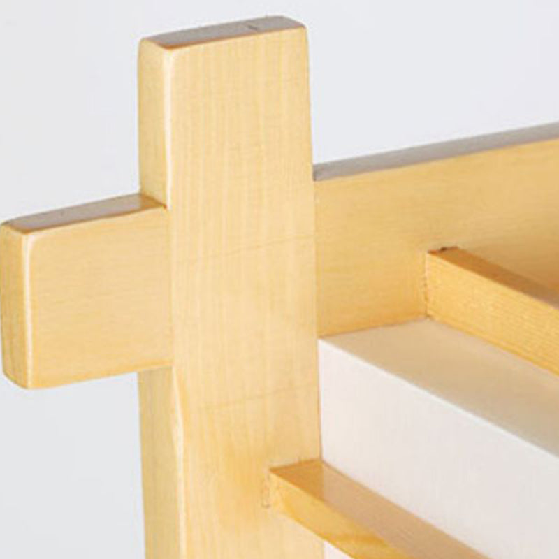 Norvo | Tradisjonell japansk rektangulær massiv tre ramme faux pergamentskjerm 2-lampe vegglampe for soverom