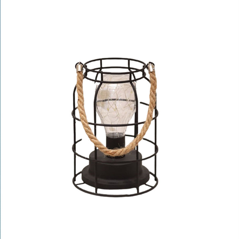 Norvo | Moderne Minimalist Vertikale Stripete Firkantrund Jern LED Bordlampe For Stue
