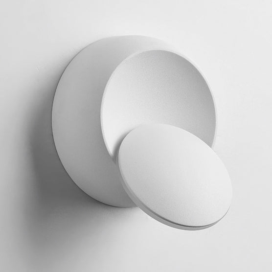 Norvo | Moderne nordisk jern rund eklips roterbar LED vegglampe for nattbord