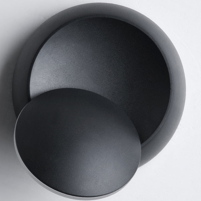 Norvo | Moderne nordisk jern rund eklips roterbar LED vegglampe for nattbord