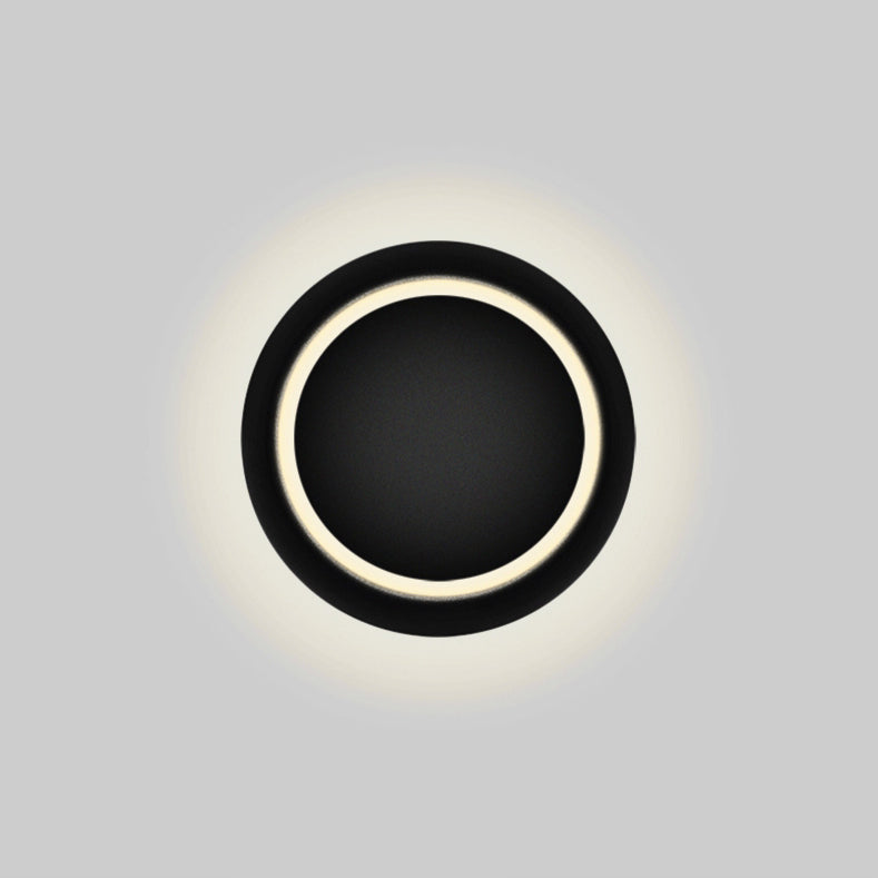 Norvo | Moderne nordisk jern rund eklips roterbar LED vegglampe for nattbord