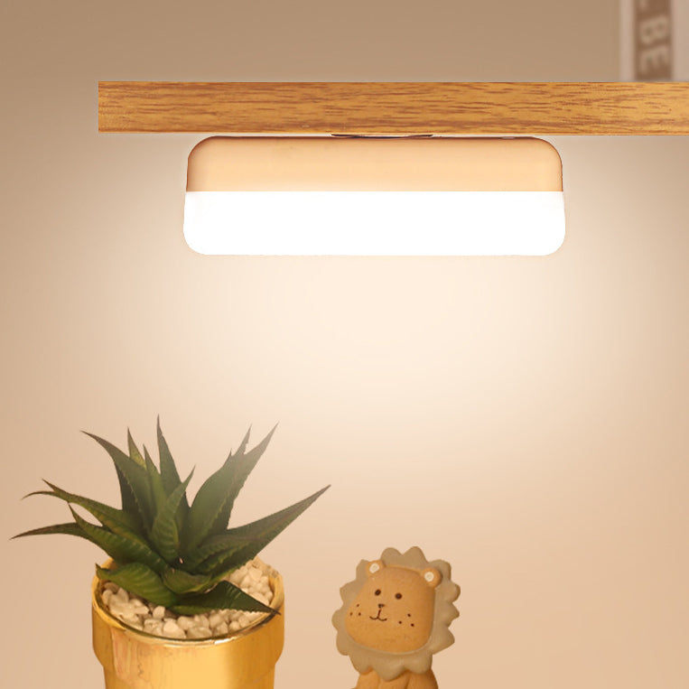 Norvo | Moderne Minimalistisk Oppladbar Magnetisk Sugkopps Plaststrimm Rectangulær LED Vegglampe Nattlampe For Studering